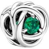 Pandora May Birthstone Eternity Circle Charm - Silver/Green