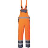 EN ISO 20471 Work Clothes Portwest S488 Hi-Vis Breathable Contrast Rain Bib & Brace