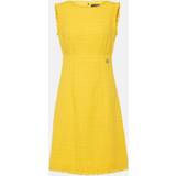 Women - Yellow Dresses Dolce & Gabbana Raschel tweed calf-length dress with DG logo