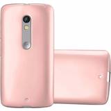 Gold Mobile Phone Cases Cadorabo METALLIC ROSE GOLD Case for Motorola MOTO X PLAY case cover Pink