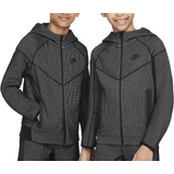 Pocket Hoodies Nike Kid's Sportswear Tech Fleece Winterized Full Zip Hoodie - Black/Light Smoke Grey/Black