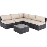 Synthetic Rattan Outdoor Lounge Sets Furniture One 6 Piece Garden Sofa Outdoor Lounge Set, 1 Table incl. 5 Sofas