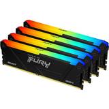 128 GB - DDR4 RAM Memory Kingston Fury Beast RGB Black DDR4 3600MHz 4x32GB (KF436C18BB2AK4/128)