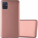 Samsung Galaxy A51 Mobile Phone Covers Cadorabo METALLIC ROSÉ GOLD Case for Samsung Galaxy A51 5G Cover Matt Metallic Protection TPU Silicone Gel Back case Pink