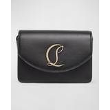 Cotton Crossbody Bags Christian Louboutin Womens Black Loubi54 Small Leather Crossbody bag 1 Size