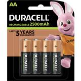 Duracell Batteries - Rechargeable Standard Batteries Batteries & Chargers Duracell Rechargeable AA 2500mAh 4-pack