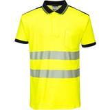 Work Jackets on sale Portwest Warnschutz-Polo-Shirt T180, gelb schwarz