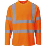 Orange Work Jackets Portwest Hi-Vis Long Sleeved T-Shirt Orange