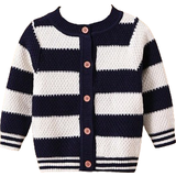 Polyester Cardigans Children's Clothing Shein Little Girl's Striped Button Up Cardigan Sweater
