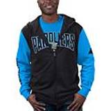 G-III Sports by Carl Banks Men's Black, Blue Panthers T-shirt and Full-Zip Hoodie Combo Set Black, Blue Black/Blue