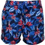 Jockey Swimwear Jockey Vibrant Floral Swim Shorts, Navy with blue/red