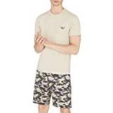 Emporio Armani Sleepwear Emporio Armani Men's Camouflage Pajama Shirt & Shorts Set Sandy Brown Sandy Brown