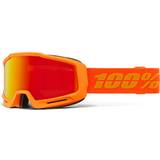 100% Essential Fluo Orange HiPER Vermillion Red ML Mirror Goggles Essential Fluo Orange