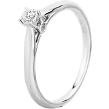 thbaker Solitaire Ring - White Gold/Diamonds