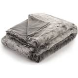 Faux fur bean bag Bean Bag Bazaar Luxury Blankets Grey (200x150cm)