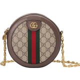 Crossbody Bags Gucci Ophidia Mini GG Round Shoulder Bag - Beige/Ebony