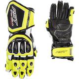 Motorcycle Gloves Rst 8 S Tractech Evo CE Leather Gloves Fluo Yellow Black Black