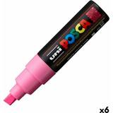 Posca Arts & Crafts Posca uni-ball PC-8K Broad Chisel Tip Marker Fluorescent Pink, Pack of 6