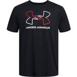 Men T-shirts Under Armour Foundation Short Sleeve T-shirt - Black/Red