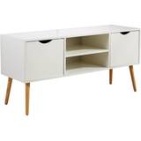 Natural TV Benches Home Source Entertainment White TV Bench 120x58.5cm