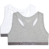 24-36M Bralettes Children's Clothing Calvin Klein Girl's Customized Stretch Bralettes 2-pack - Grey Heathe/White