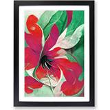 Marlow Delicate Abstract Floral No.3 Black Framed Art 46x64cm