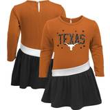 12-18M Dresses Children's Clothing Outerstuff Girls Texas /Black Texas Longhorns Heart to Heart French Terry Dress Burnt Orange, Months Infant NCAA Youth Apparel