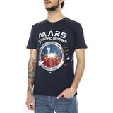 Alpha Industries Men's Limited Edition Mission To Mars Reflective T-Shirt Rep Blue Black