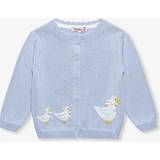 S Cardigans Children's Clothing Trotters Baby Little Duckling Cotton Cardigan, Cornflower