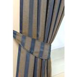 Homescapes Blue & Gold Stripe Jacquard Tie Back