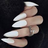 Stiletto False Nails Fake Nails Frosted Sharp Full Cover Long Acrylic Claw