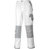 White Work Pants Portwest KS54 Painters Pro Trousers