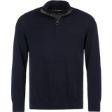 Knitted Sweaters - Men Jumpers Barbour Cotton Half Zip Sweater - Navy