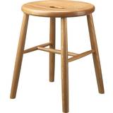 FDB Møbler Stools FDB Møbler J27 Natural Lacquered Water-based Seating Stool 45cm