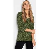 Bench Tall Printed Henley Top Green