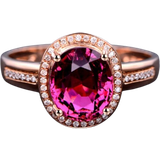 Ruby Rings Wedding Ring - Rose Gold/Pink