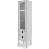 Wood Glass Cabinets Tenzo Uno White Glass Cabinet 40x178cm