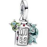 Silver Charms & Pendants Pandora Disney Pixar Monsters Door Dangle Charm - Silver/Multicolour