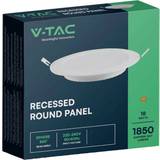 V-TAC Recessed Round Panel White Ceiling Flush Light 22.1cm