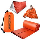 Emergency Blankets on sale FosPower Emergency Sleeping Bag, Waterproof Survival Shelter Tent & Thermal Blanket with Whistle, Bivvy Bag for Survival Gear, Camping Accessories, Outdoors, Emergency Kit Supplies, Hiking