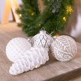 Charles Bentley Interior Details Charles Bentley Pack of 12 Scandi Style Glass Baubles Christmas Tree Decorations