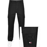 Tommy Hilfiger Cargo Trousers - Men Tommy Hilfiger Jeans Baggy Cargo Trousers Black 32" Waist