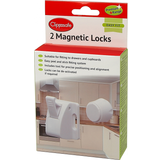 White Cupboard & Drawer Locks Clippasafe Magnetic Locks 2-Pack