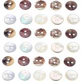 100 x 8 mm Pearl Buttons Mother of Pearl Shell Round Heads
