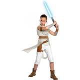 Star Wars Girls Deluxe Rey Suede Costume White 5-6Y