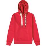 Moncler Tops Moncler Red Embroidered Drawstring Hoodie 477 RED