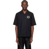 Moschino Tops Moschino Short Sleeve Logo Shirt Black 16.5" Collar