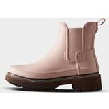 Pink Boots Hunter Women's Refined Stitch Detail Chelsea Wellington Boots