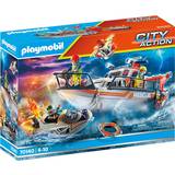 Fire Fighters Play Set Playmobil Fire Rescue with Personal Watercraft 70140