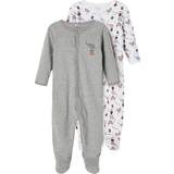 Press-Studs Pyjamases Children's Clothing Name It Infant Nightsuit 2-pack - Grey Melange (13192811)
